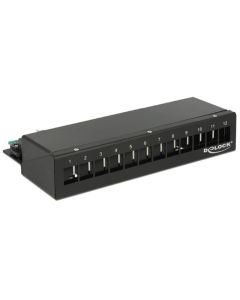 Delock Keystone Desktop Patch Panel 12 Port black