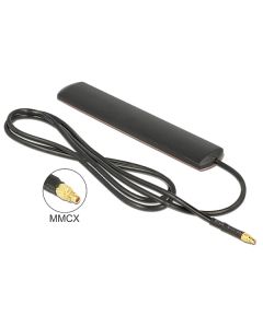 Delock LTE Antenna MMCX Plug 3 dBi omnidirectional fixed black adhesive mounting