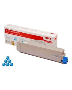 Toner OKI 45862839, azurový