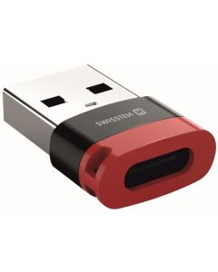 Swissten Nabíjecí Adaptér S Blokací Dat Dataguard USB-A  / USB-C  Černý