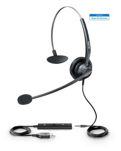 Yealink UH33/Mono/Jack/Drát/MS/Černá