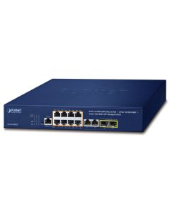 Planet GS-4210-8P2C L2 switch, 10x1Gb, 2x1Gb SFP, 8x PoE 802.3at 120W, QoS