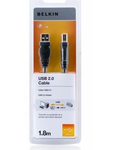 Belkin kabel USB 2.0. A/B řada standard, 1,8m