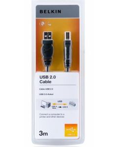 Belkin kabel USB 2.0. A/B řada standard, 3m