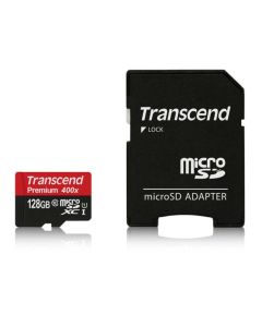 Transcend 128GB microSDXC UHS-I 400x Premium (Class 10) paměťová karta (s adaptérem)