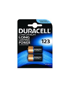 DURACELL Baterie - 123A 3V Lithium Battery, 3 V, 1500 mAh - 2 pack