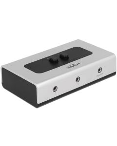 Delock Switch Stereo Jack 3.5 mm 2 portový manuální obousměrný