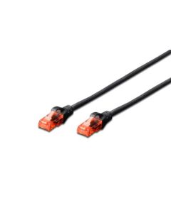 Digitus Patch Cable, CAT 6 UTP, AWG 26, měď, černý 1m