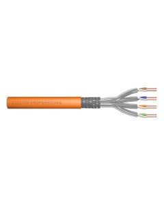 Digitus Instalační kabel CAT 7 S-FTP, 1200 MHz Dca (EN 50575), AWG 23/1, klubko 100 m, simplex, barva oranžová