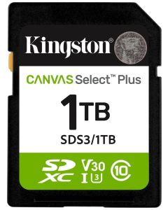 KINGSTON Canvas Select Plus Gen3 1TB SDXC / C10 / UHS-I U3 V30 / up to  150MB/s