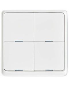 NEDIS chytrý nástěnný vypínač/ Zigbee 3.0/ nástěnný držák/ čtyři tlačítka/ bílý