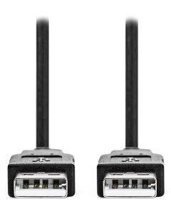 NEDIS kabel USB 2.0/ zástrčka USB-A - zástrčka USB-A/ černý/ bulk/ 5m
