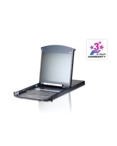 ATEN KL1108VN-AXA-AG 8-Port Cat 5 Dual Rail 19" LCD KVM over IP Switch with Virtual Media