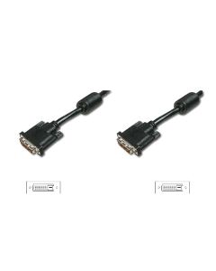 Digitus Připojovací kabel DVI, DVI (24 + 1), 2x ferit M / M, 2,0 m, DVI-D Dual Link, bl