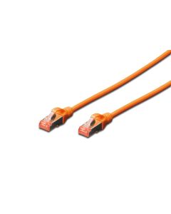 Digitus CAT 6 S-FTP patch cable, Cu, LSZH AWG 27/7, length 1 m, color orange