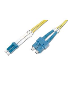 Digitus Fiber Optic Patch Cord SC (APC) to LC (PC), Singlemode 09/125 µ, Duplex Length 3 m
