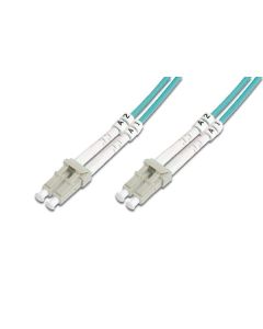 Digitus Fiber Optic Patch Cord, LC to LC Multimode 50/125 µ, Duplex Length 15m, Class OM3