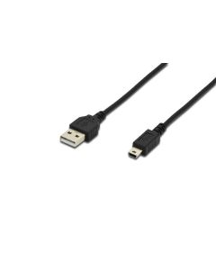 Digitus Připojovací kabel USB 2.0, typ A - mini B (5pin) M/M, 1,8 m, USB 2.0, bl