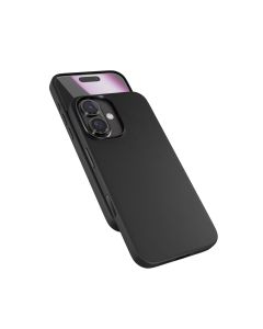Epico Mag+ kožený kryt iPhone 16 - černá