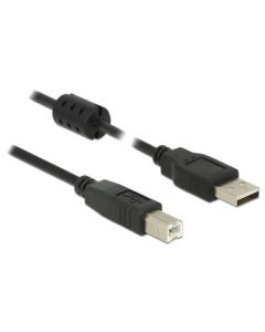 Delock Kabel USB 2.0 Typ-A samec > USB 2.0 Typ-B samec 5,0 m černý