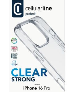 Zadní čirý kryt s ochranným rámečkem Cellularline Clear Duo pro Apple iPhone 16 Pro