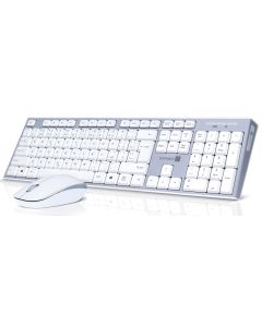 CONNECT IT Combo bezdrátová klávesnice + myš, 2,4GHz, USB, CZ + SK layout, šedo-bílá