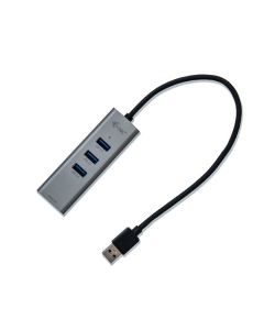 i-Tec USB3.0 HUB 3port Metal + Gigabit Ethernet adaptér, 1x USB na RJ-45 