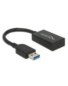 Delock Převodník USB 3.1 Gen 2 Typ-A samec > USB Type-C™ samice aktivní černý 15 cm