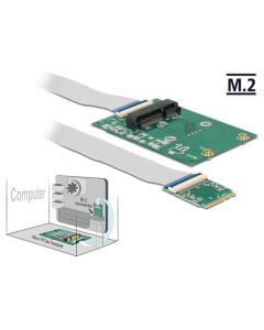 Delock Převodník M.2 Key A+E samec > 1 x Mini PCIe Slot half size / full size s flexibilním kabelem
