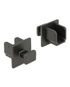 Delock Prachová záslepka pro USB 3.0 Type-B samice s uchopením 10 kusů černá
