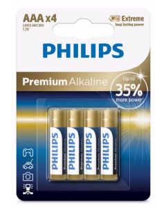Philips baterie 4x AAA (1,5V), řada Premium Alkaline