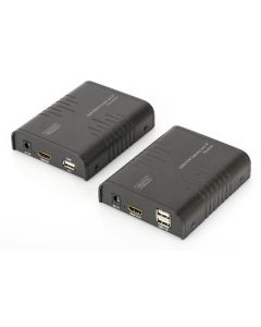 DIGITUS HDMI KVM Extender, 120 m, Full HD, 1080p přes síťový kabel (Cat 5, 5E, 6),