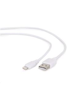 GEMBIRD CABLEXPERT Kabel USB 2.0 Lightning (IP5 a vyšší) nabíjecí a synchronizační kabel, 2m, bílý