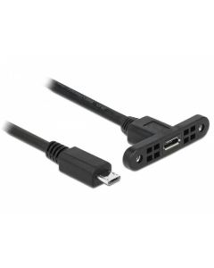 Delock Kabel USB 2.0 Micro-B samice montážní panel > USB 2.0 Micro-B samec 25 cm