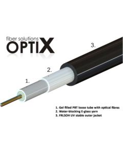 OPTIX Kabel gelový UNIV 09/125um, 8vl., FRLSOH,CLT se základní ochranou proti hlodavcům