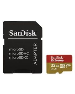 SanDisk Extreme micro SDXC 32 GB 100 MB/s Class 10 UHS-I V30, adapter, pro akční kamery