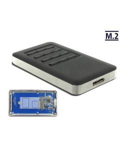 Delock Externí pouzdro M.2 Key B 42 mm SSD > USB 3.0 Type Micro-B samice s funkcí šifrování