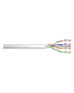 DIGITUS Propojovací kabel CAT 6 U-UTP, surová délka 100 m, papírová krabička, AWG 26/7, LSZH, simplex, barva šedá