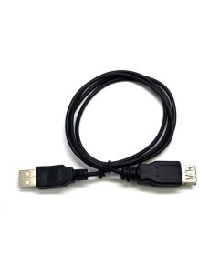 C-TECH Kabel USB A-A 1,8m 2.0 prodlužovací, černý