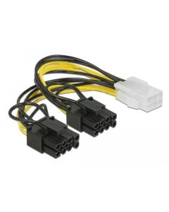 Delock PCI Express napájecí kabel 6 pin samice > 2 x 8 pin samec 15 cm