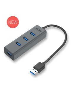 i-Tec  USB 3.0 Metal pasivní 4 portový HUB bez napájecího adaptéru 