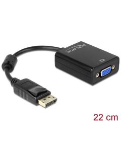 Delock Adaptér Displayport 1.2 samec > VGA samice černá