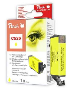 PEACH kompatibilní cartridge Canon CLI-526Y, Yellow, 9 ml