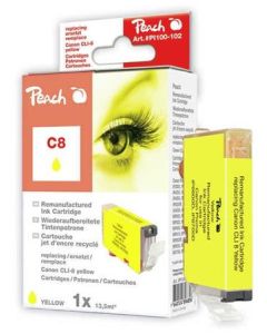 PEACH kompatibilní cartridge Canon CLI-8y, yellow, 13 ml