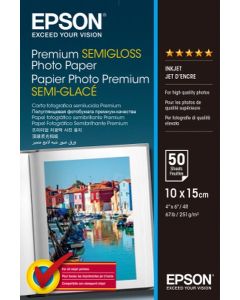 EPSON paper 10x15 - 251g/m2 - 50sheets - premium semi-gloss