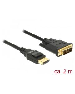 Delock Kabel Displayport 1.2 samec > DVI 24+1 samec pasivní 2 m černý