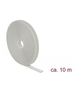 Delock Vázací pásky na suchý zip D 10 m x Š 13 mm oválné šedá