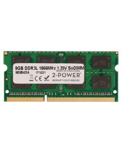 2-Power 8GB PC3L-14900S 1866MHz DDR3 CL13 1.35V SoDIMM 2Rx8 1.35V (DOŽIVOTNÍ ZÁRUKA)