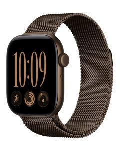Apple Watch Series 12 Cellular 42mm tmavě bronzový hliník s tmavě bronzovým milánským tahem