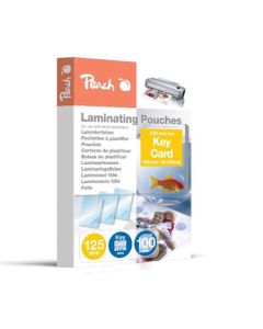 PEACH laminovací folie Pouch Key Card (64x99mm), 125mic, 100ks